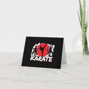 Girls Karate - Patriotic Japan Japanese Theme Card
