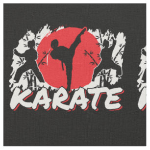 Girls Karate - Patriotic Japan Japanese Theme Fabric