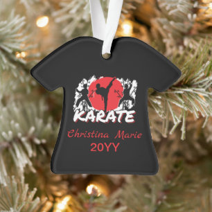 Girls Karate - Patriotic Japan Japanese Theme Orna Ornament