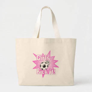 Girls Kick it Large Tote Bag
