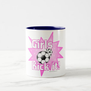 Girls Kick it Two-Tone Coffee Mug
