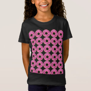 Girls Kids Funny Pink Donuts T-shirts