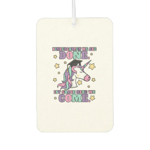 Girls Kindergarten Graduation Magical Unicorn T-Sh Car Air Freshener