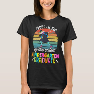 Girls Kindergarten Graduation Proud Lil Bro Dabbin T-Shirt