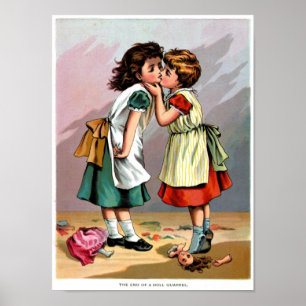Girls Kissing Poster