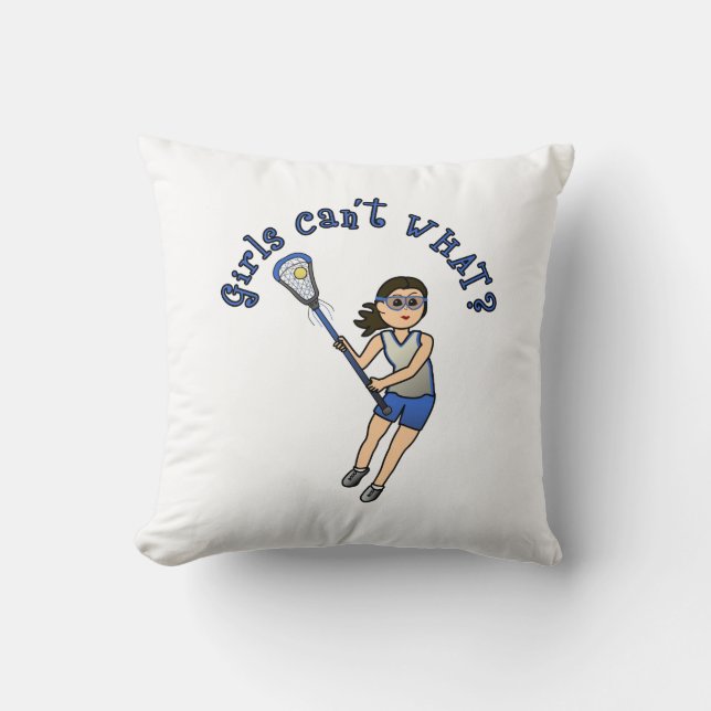 Girls Lacrosse Blue Cushion (Front)