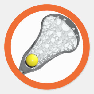 Girls Lacrosse Classic Round Sticker