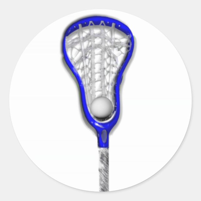 Girls Lacrosse Classic Round Sticker (Front)