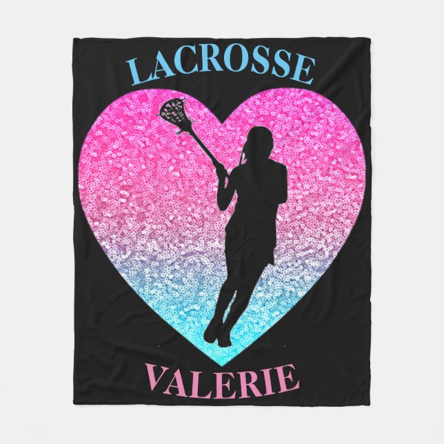 Girls Lacrosse Fleece Blanket (Front)