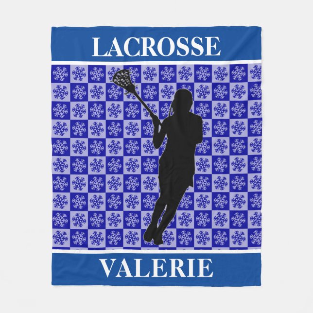 Girls Lacrosse Fleece Blanket (Front)