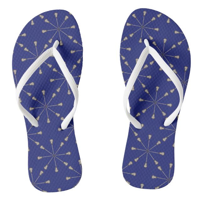 Girls Lacrosse Flip Flops (Footbed)