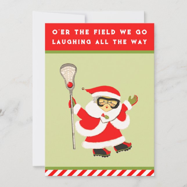 Girls Lacrosse Holiday Cards (Front)