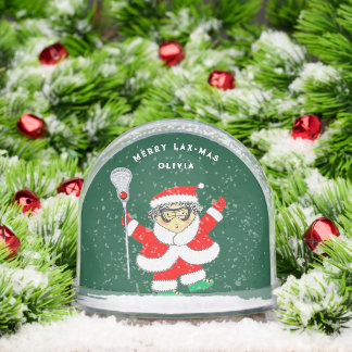 Girls Lacrosse Holiday Gift Snowglobe