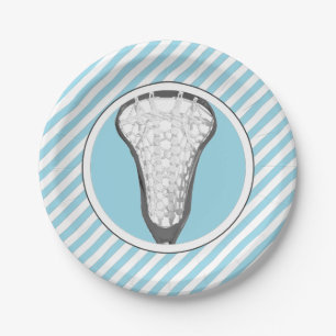 Girls Lacrosse Paper Plate