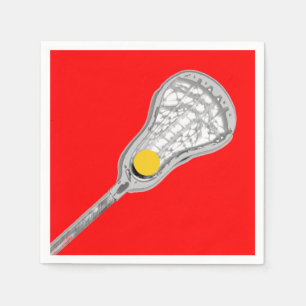 Girls Lacrosse Party Event Napkin