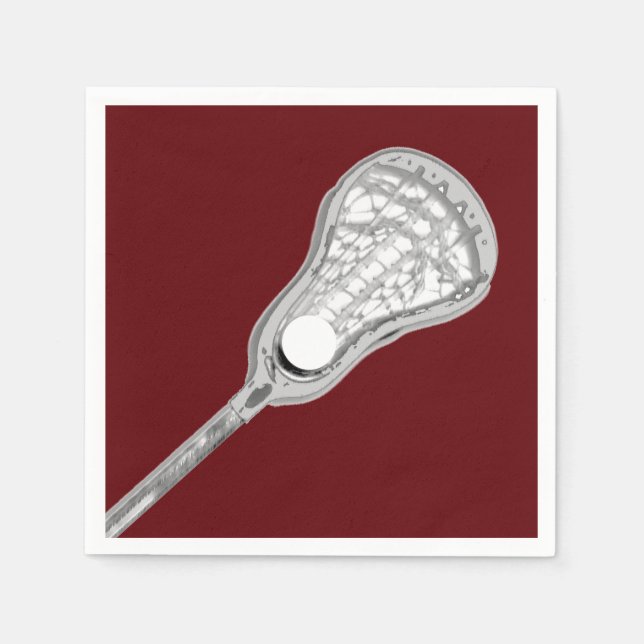 Girls Lacrosse Party Napkin (Front)