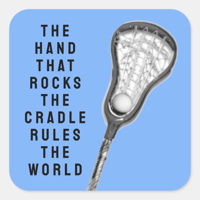 Girls Lacrosse Quote Square Sticker (Front)