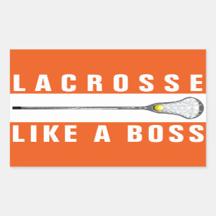 Girls Lacrosse Rectangular Sticker