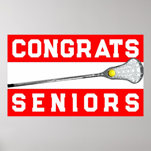 Girls Lacrosse Senior Night Poster (Front)