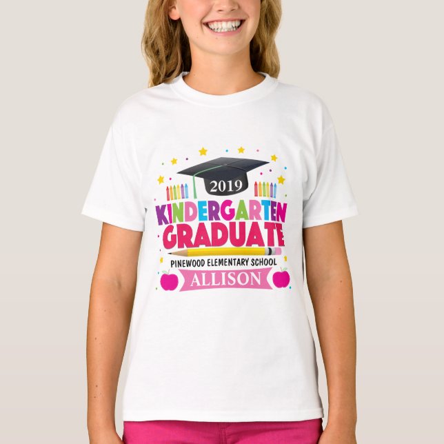Girl's Last Day of Kindergarten T-shirt (Front)