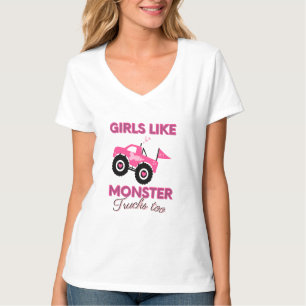 girls like monster trucks too womens T-Shirt