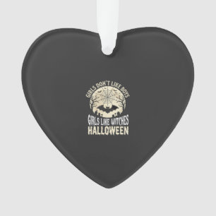 Girls Like Witches Halloween Bat Design_1 Ornament