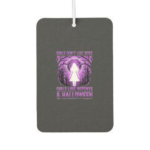 Girls Like Witches Halloween Design Car Air Freshener