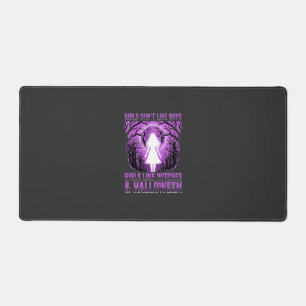 Girls Like Witches Halloween Design Desk Mat