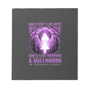 Girls Like Witches Halloween Design Notepad