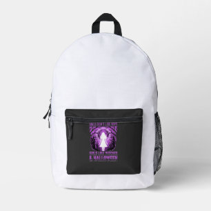 Girls Like Witches Halloween Design Printed Backpack