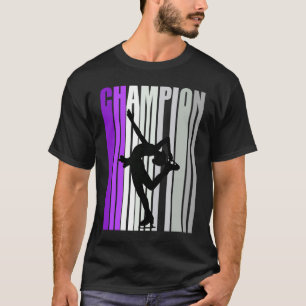 Girls Lilac Ice Skatings Girls Birthday Retro Vint T-Shirt