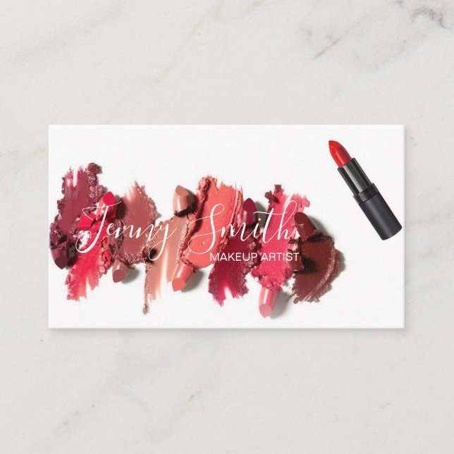 Girls Lipstick Business Card (Front)