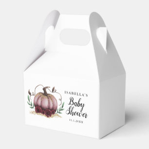 Girls Little Pumpkin Baby Shower Favour Box