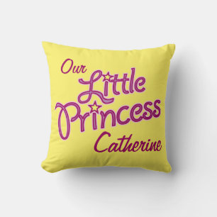 Girls little star princess name & photo pillow