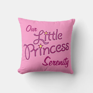Girls little star princess name & photo pillow