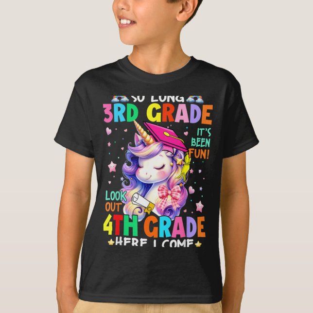 Girls Long 3rd Grade 4th Grade Here Come T-Shirt (Front)