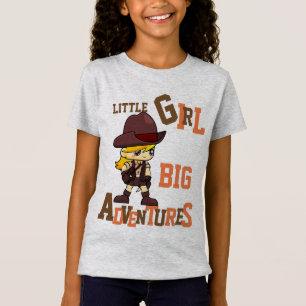 GIRLS love ADVENTURES Add name Back Girl Power T-Shirt