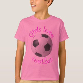 Girls love football art gifts T-Shirt