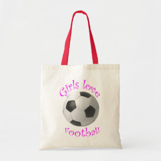 Girls Love Football art Tote Bag