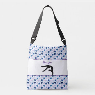 Girls Love Gymnastics Heart Crossbody Bag