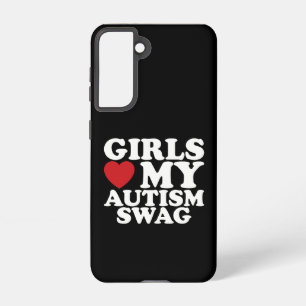 Girls Love My Autism Swag Awareness Heart Samsung Galaxy Case