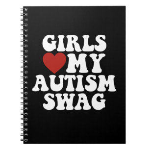 Girls Love My Autism Swag Funny Autistic Boy Gifts Notebook