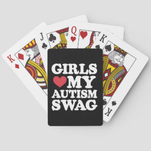 Girls Love My Autism Swag Funny Awareness Playing Cards
