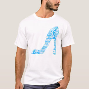 Girls Love Shoes Women Stiletto High Heels Shoe Fu T-Shirt