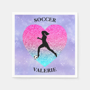 Girls Love Soccer    Napkin