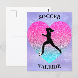 Girls Love Soccer     Postcard