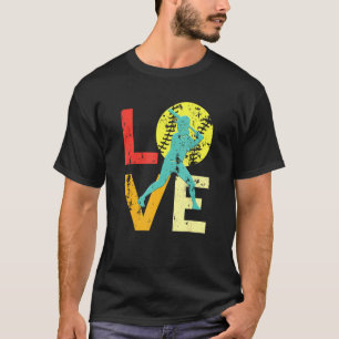Girls Love Softball Best Fun Birthday Tshirt