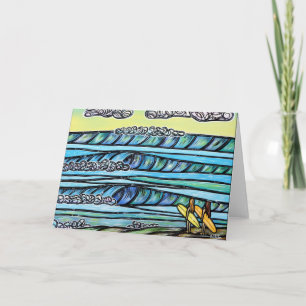 Girls Love to Surf Greeting Card