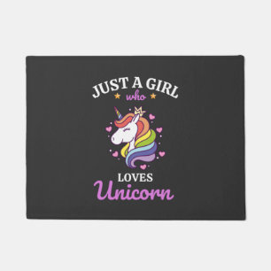 Girls love Unicorn Fan Club Doormat