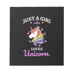 Girls love Unicorn Fan Club     Notepad